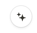 Image shows a circular button with two stars on it one large an one smaller above it and offset to the left of it.